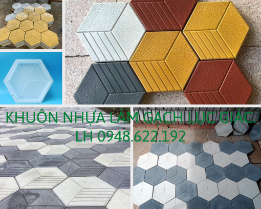khuôn gạch lục giác 3D