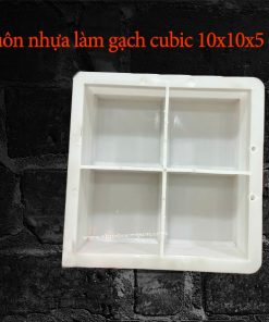khuôn nhựa làm gạch cubic 10x10x5 cm