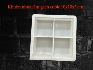 khuôn nhựa làm gạch cubic 10x10x5 cm