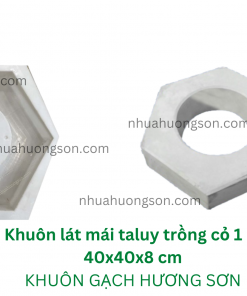 khuôn lát mái taluy trồng cỏ 1 lỗ 40x40x8 cm