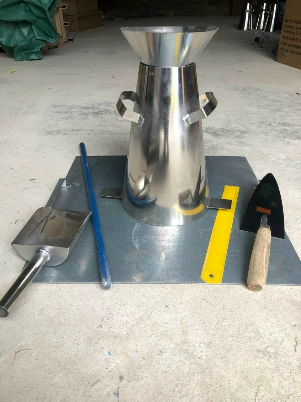 Bộ côn sụt bê tông bằng inox